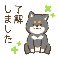 [LINEスタンプ] 黒柴わんこのやわらか敬語