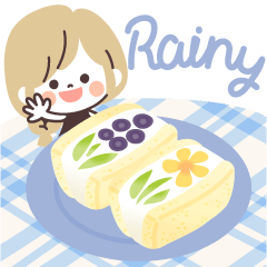 [LINEスタンプ] モノトーンGirlyちゃん・梅雨の画像（メイン）