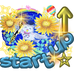 [LINEスタンプ] sunflowerrainbow『万年福ふくろう』