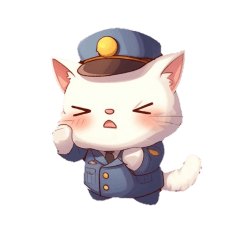 [LINEスタンプ] 警察猫ちゃん