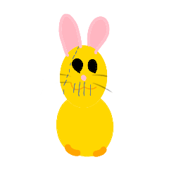 [LINEスタンプ] ヒヨコ3がうさぎになった