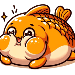 [LINEスタンプ] 超まるまる太った金魚