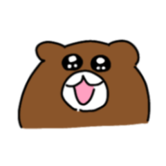 [LINEスタンプ] うごく！Aくま