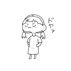 [LINEスタンプ] 可愛いモノクロスタンプ❷