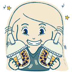 [LINEスタンプ] バブルティーのようなかわいいセット01.1