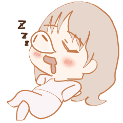 [LINEスタンプ] ゆるふわパジャマちゃん