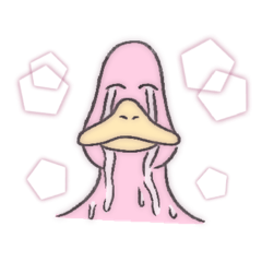 [LINEスタンプ] 薄いピンクのアヒル