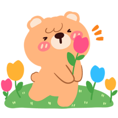 [LINEスタンプ] 柔らかくてふわふわの小さなクマさん