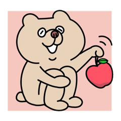 [LINEスタンプ] 動きたくないクマさん