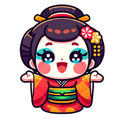 [LINEスタンプ] KABUKI GIRL