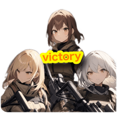 [LINEスタンプ] FPSの戦場で戦う女の子
