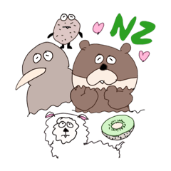 [LINEスタンプ] ニュージーランド♪