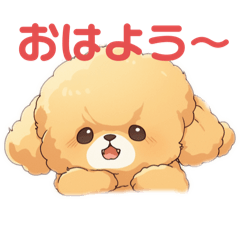 [LINEスタンプ] ほんわか♪もこもこトイプードル★