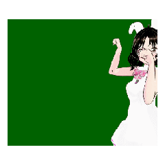 [LINEスタンプ] DANCINGうさぎちゃん