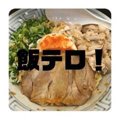 [LINEスタンプ] 飯テロ攻撃（麺料理ver.）