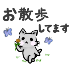 [LINEスタンプ] ゆる猫の今これしてるよスタンプ