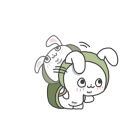 [LINEスタンプ] 組み合わせ】うさカメちゃんとかめウサくん