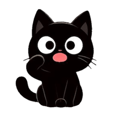 [LINEスタンプ] 人気の黒猫（使いやすい文字なし）