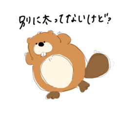 [LINEスタンプ] ビーバーのもちこ と アライグマのぽこた