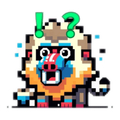 [LINEスタンプ] 16bitのマンドリル