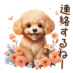 [LINEスタンプ] 子犬トイプードルの春スタンプ