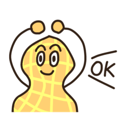 [LINEスタンプ] OKです♡ピーナッツくん