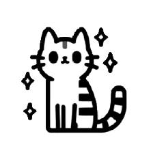 [LINEスタンプ] くろしろネコ