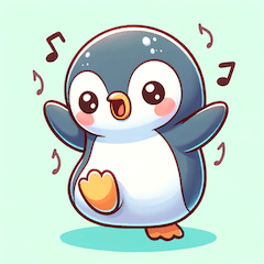 [LINEスタンプ] ダンスするペンギン