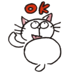 [LINEスタンプ] へんねこ顔でメッセージ