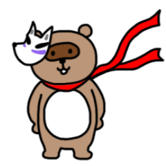 [LINEスタンプ] たぬきと宇宙人