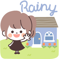 [LINEスタンプ] モノトーンPonyちゃん・梅雨