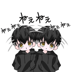 [LINEスタンプ] モノクロ系ゆるっとボーイ