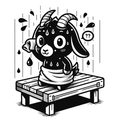 [LINEスタンプ] サウナを楽しむ黒ヤギさん2