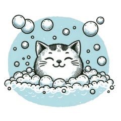 [LINEスタンプ] 動物のお風呂スタンプ