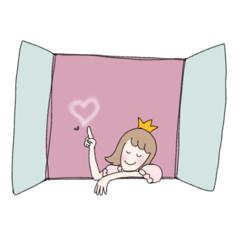 [LINEスタンプ] 窓際のお姫様