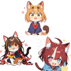 [LINEスタンプ] 可愛すぎる！ミックスねこだらけ