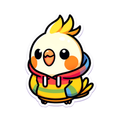 [LINEスタンプ] キュートなオカメインコ