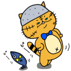 [LINEスタンプ] 組み合わせて使える！人間に憧れた猫