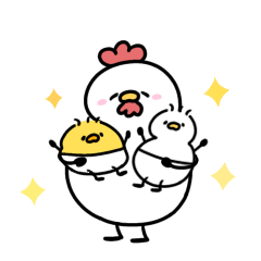 [LINEスタンプ] へんてこなニワトリの育児の画像（メイン）