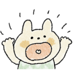 [LINEスタンプ] 毎日使える♡優しいカラー♡うさぎ