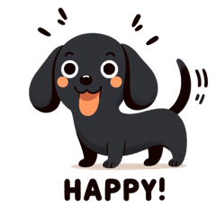 [LINEスタンプ] ダックスフンドのノアールスタンプ
