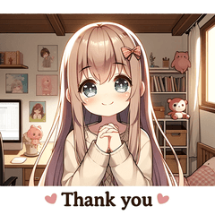 [LINEスタンプ] フリー子ちゃんの感情スタンプ