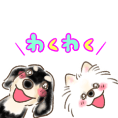 [LINEスタンプ] ダックスのニコ＆ポメのあんこ