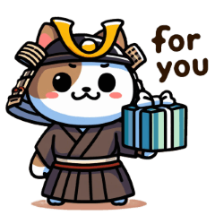 [LINEスタンプ] ねこ侍登場