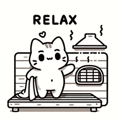 [LINEスタンプ] サウナにゃんこ