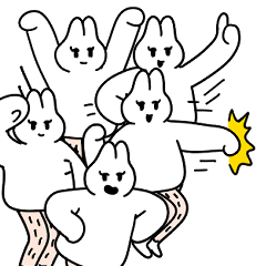 [LINEスタンプ] 【アレンジ】パパうさ☆