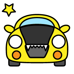 [LINEスタンプ] 大福みたいな車のふくわらいスタンプ