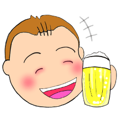 [LINEスタンプ] 楽しい男性顔だけスタンプ