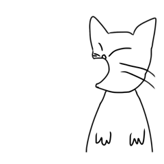 [LINEスタンプ] 喉から手が出る猫。