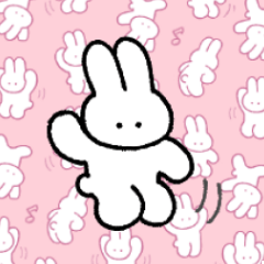 [LINEスタンプ] 組み合わせられるダンシングうさぎ